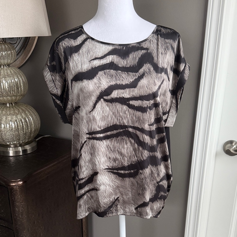 White House Black Market Zebra Print Blouse